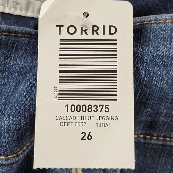Torrid Jegging Jeans Size 26 High Rise Skinny Super Stretch Cascade Blue New - Picture 5 of 16